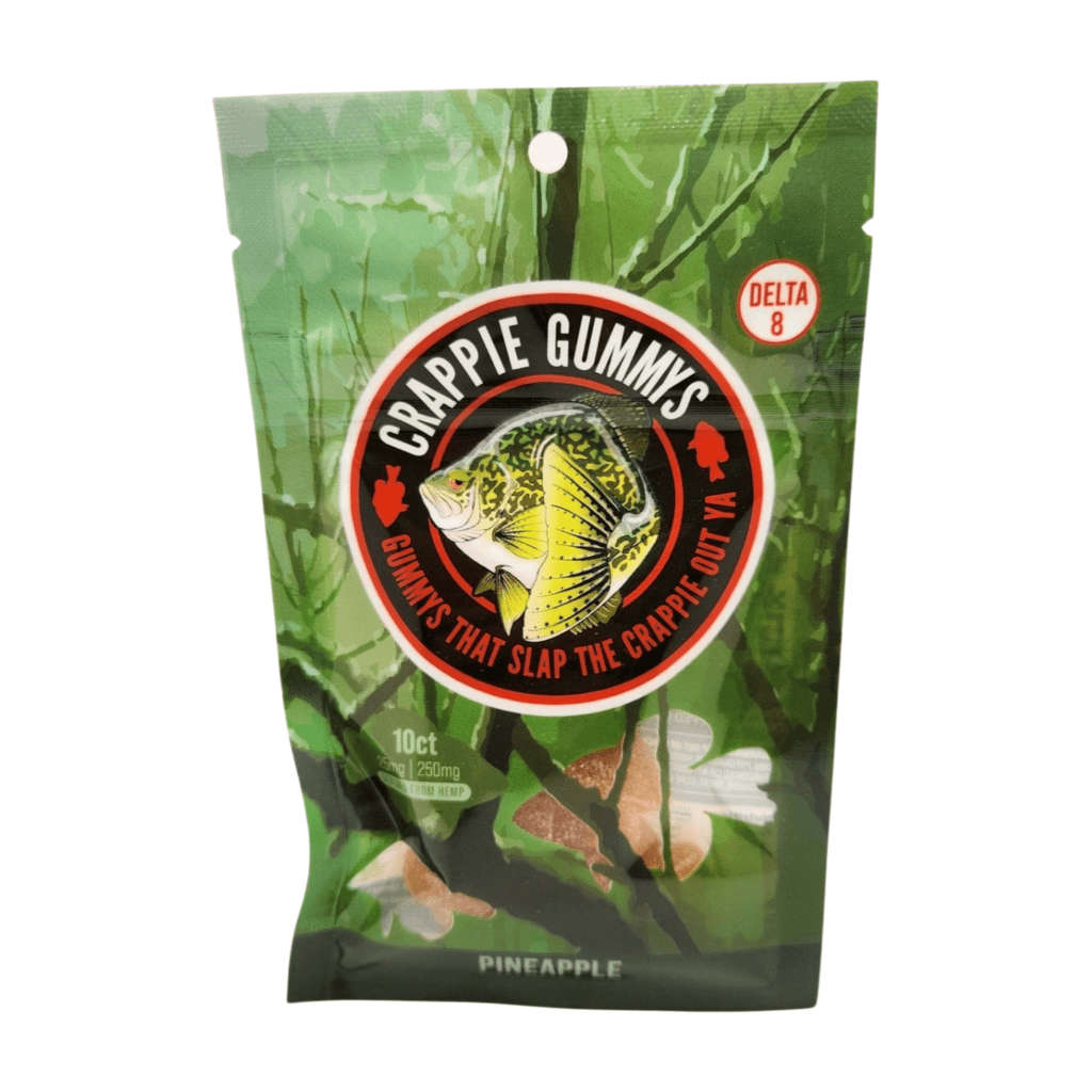 Crappie D8 Gummies 25 mg, 10 ct (pineapple)
