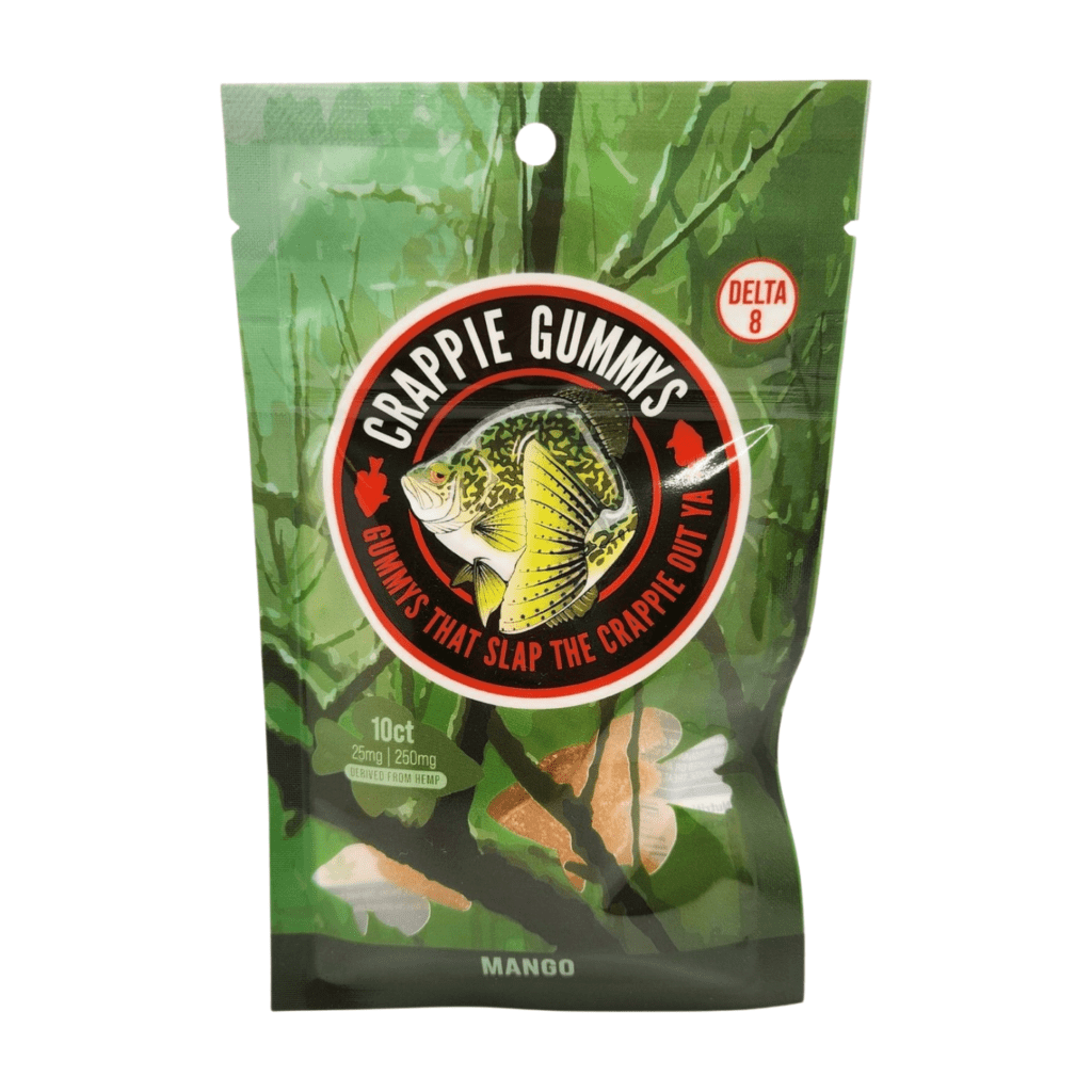 Crappie D8 Gummies 25 mg, 10 ct (Mango)