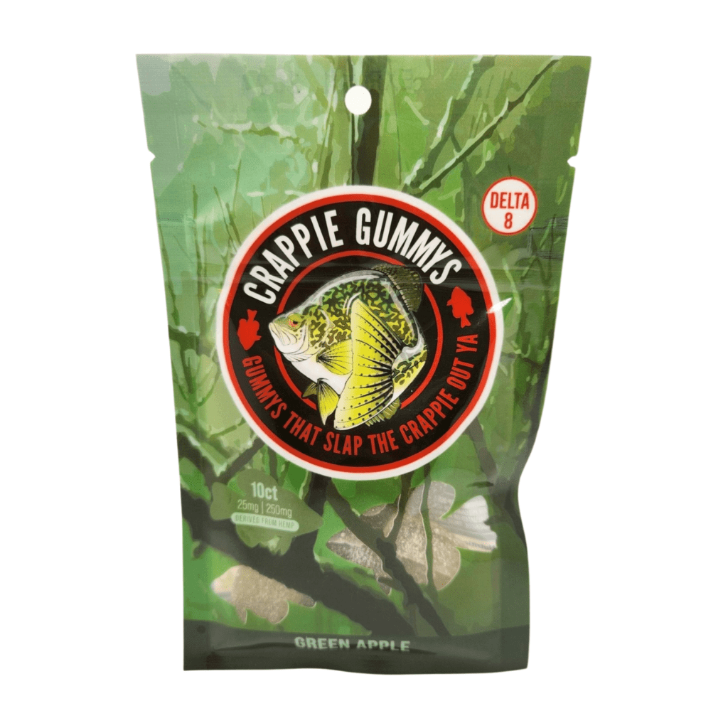Crappie D8 Gummies 25 mg, 10 ct (Green Apple)