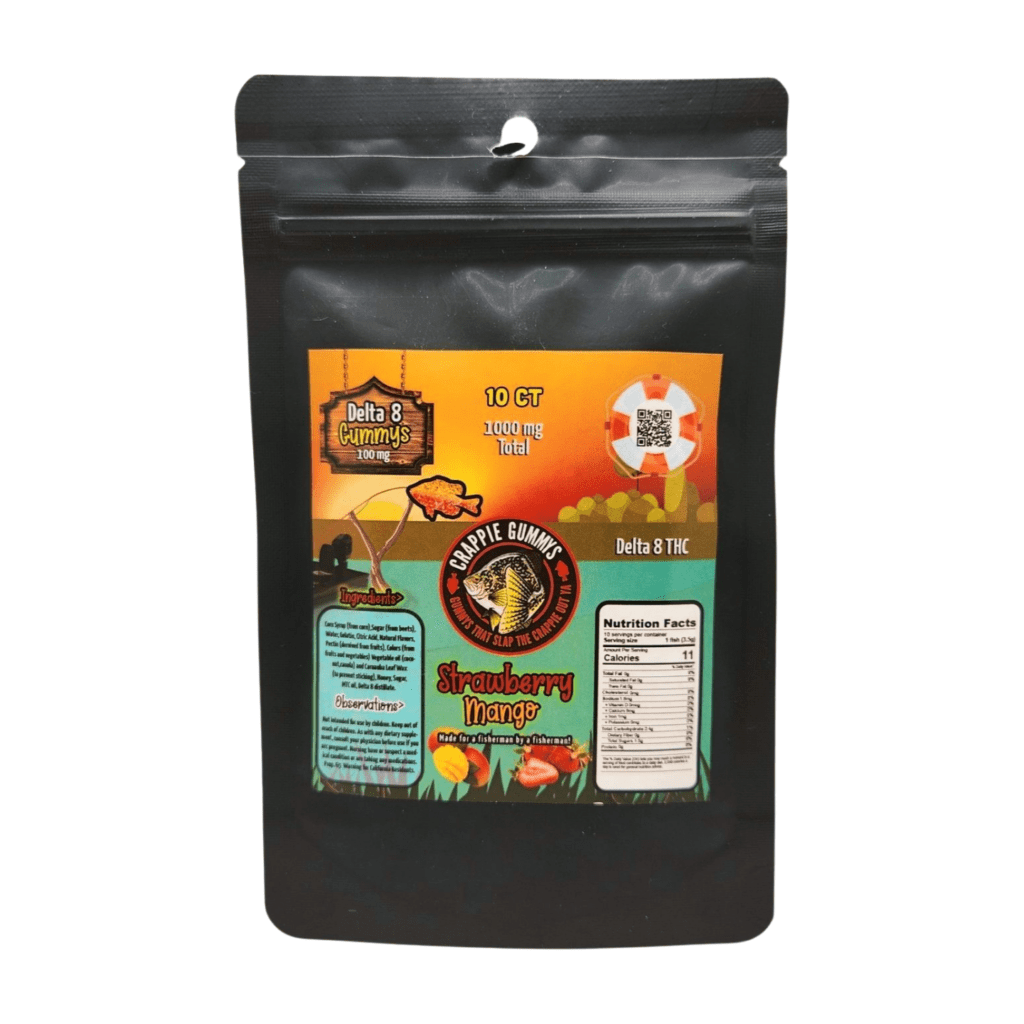 Crappie D8 Gummies 100 mg, 10 ct (Strawberry Mango)