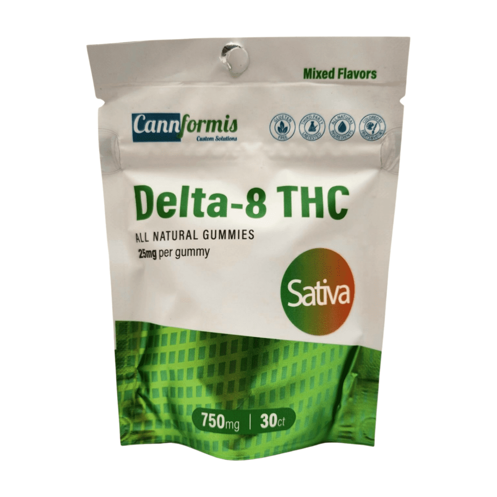 Cannformis D8 Sativa Gummies 25 mg, 30 ct