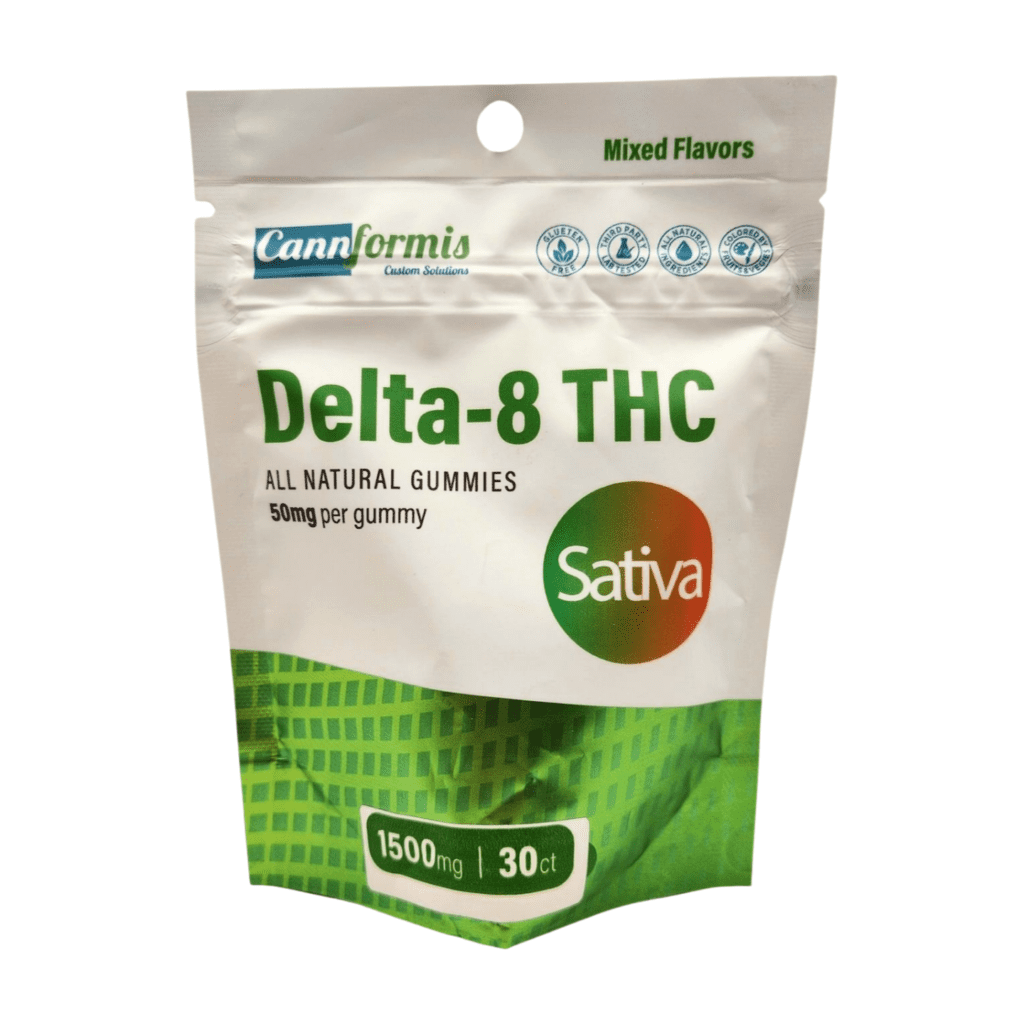 Cannformis D8 Sativa Gummies 50 mg, 30 ct