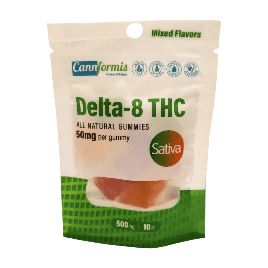 Cannformis D8  Sativa Gummies 50 mg, 10 ct