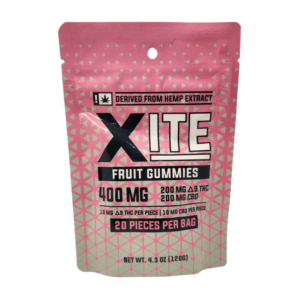 Xite Fruit Gummies D9 10 mg and CBD 50 mg, 20 ct