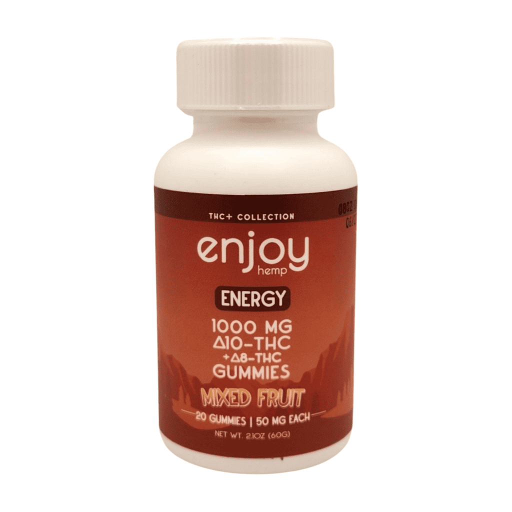 Enjoy Energy D8 and D10 mix Gummies 50 mg, 20 ct (Mixed Fruit)