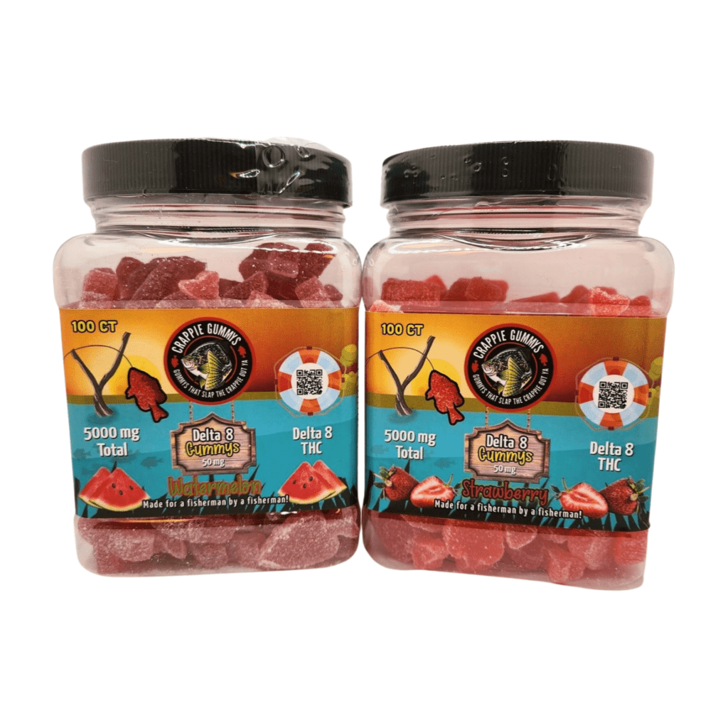 Crappie D8 Gummies 50 mg, 100 ct (Watermelon & Strawberry)