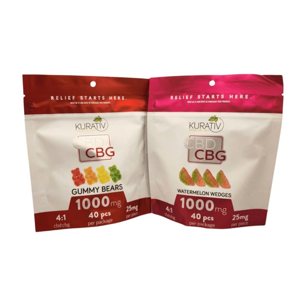 Kurativ Board Spectrum CBD 20 mg and CBG 5 mg Gummies, 40 ct (Gummy Bears