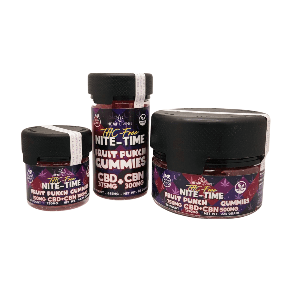 THC-Free Nite Time Gummies 1,250 mg, 50 ct (Fruit Punch)