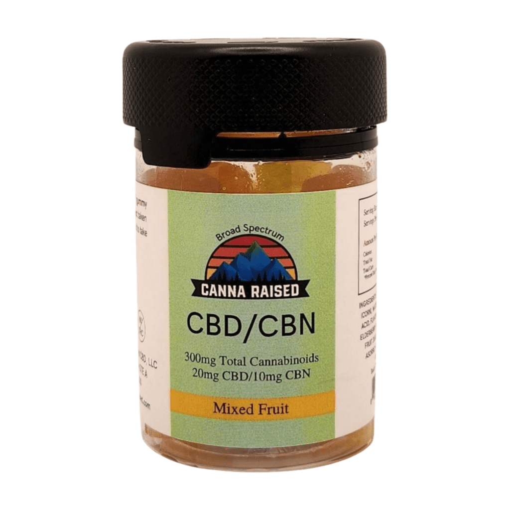 CannaRaised CBD 20 mg and CBD 10 mg Gummies, 30 ct (Mixed Fruit)