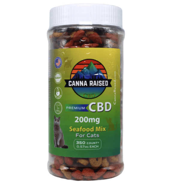 Canna Raised Seafood Mix CBD Cat Treats (200mg/Bottle)