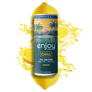 Enjoy Hemp Chill THC Seltzer, Lemon, 12oz, 10mg THC + 5mg CBN