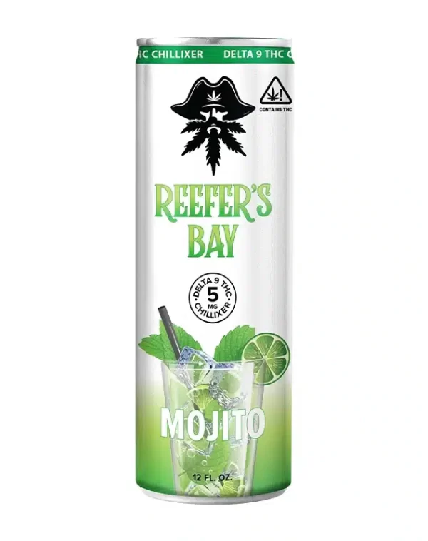Reefer’s Bay Mojito Delta 9 THC Seltzer, 12 oz, 5mg, 4 Pack