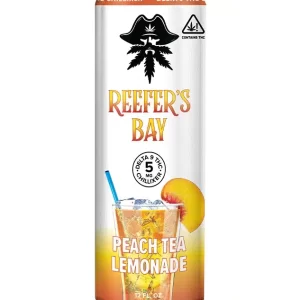 Reefer’s Bay Peach Tea Lemonade Delta 9 THC Seltzer, 12 oz, 5mg