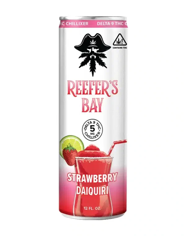 Reefer’s Bay Strawberry Daiquiri Delta 9 THC Seltzer, 12 oz, 5mg