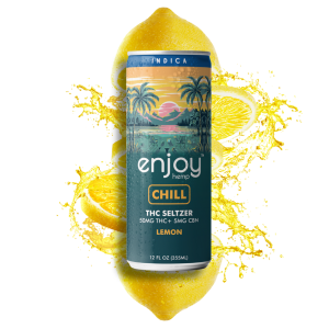 Enjoy Hemp chill Mega Potency THC Seltzer, Lemon, 12oz, 50 mg THC
