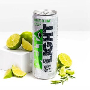 Delta Light Squeeze of Lime Cannabis Seltzer – 5mg Delta 8 THC + 1mg CBD